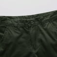 thumbnail image 4 of KDFJPTH Men's Relaxed Fit Cargo Pants Shorts Cargo Pants Solid Army Green Xxl, 4 of 4