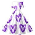 thumbnail image 6 of Girls' Valentine's Day Dress Printed Peter Pan Collar Retro Dress Short Sleeve Cute Dance Dress for Romantic Celebrations (5-14 Years), 6 of 6