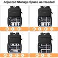 thumbnail image 3 of Mosiso Camera Backpack,15-16 inch Laptop Compartment for Canon/Nikon/Sony/DJI Mavic Drone,DSLR/SLR Camera Bag Case PU Flap Front Pocket with Tripod Holder,Black, 3 of 8