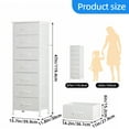 thumbnail image 6 of Fairy White Tall Dresser with 7 Fabric Drawers, Bedroom Storage Organizer for Closet, Entryway, Hallway, 6 of 6