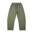 thumbnail image 5 of Womens Wide Leg Barrel Pants Palazzo Casual Flowy Beach Cropped Harem Pants Summer 2026 Casual Drawstring Capris (Army Green,L), 5 of 5