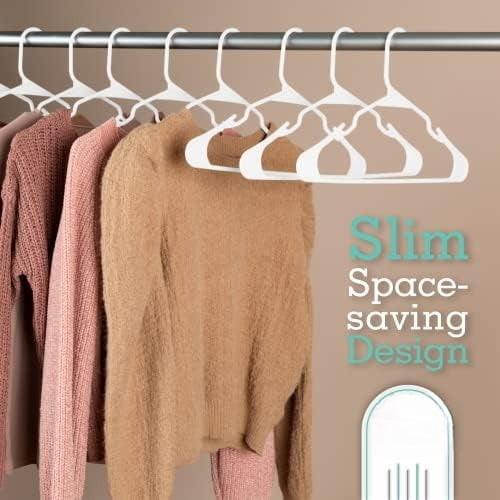 - Plastic Hangers - Adult Clothes Hangers - T-Shirt, Dress, Coat Hangers & Accessories - Notched Hanger, Durable & Versatile Color Clothing Closet Hanger(20-Pack ,White)