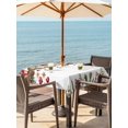 thumbnail image 2 of Outdoor Tablecloth with Umbrella Hole and Zipper, Christmas Square Table Cloth 60x60 Inch Waterproof Tablecloth, Xams Tree Winter Red Poinsettia Pine Cones Picnic Table Cover for Patio Camping, 2 of 7