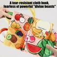 thumbnail image 5 of EazyTech Soft Cloth Baby Books 0-6-12-18 Months 3D Chewable Fabric Book with Crinkle Sounds, Educational Toy for Infant Development, Machine Washable & Tearproof Soft Activity Book（Fruits Series), 5 of 7
