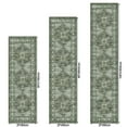 thumbnail image 4 of Findosom 2'x10' Runner Rugs for Hallway Machine Washable Runners Rug,Vintage Runner Rug Non Slip Kitchen Runner Rug Medallion Carpet Runner for Bedroom Laundry Entrance,Green, 4 of 11