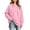 Pink, variant on Paiwinds Women's Oversized Sweatshirts Cozy Hooded Long Sleeve Pullover with Drawstring and Front Pocket Casual Relaxed Fit Side Vent Tunic Tops