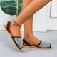 thumbnail image 5 of Nuevos zapatos de mujer con correa trasera de diamantes de imitación, sandalias casuales de suela blanda Wmkox8yii nm1459, 5 of 9