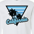 thumbnail image 4 of Inktastic California with Triangle and Palm Trees in Blue Long Sleeve T-Shirt, 4 of 5