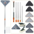 thumbnail image 2 of Hvxrjkn 82 Inch Wall Mop with Long Handle Wall Cleaning Mop with 39.8-82 Inch Extension Pole 360° Rotatable Wall Cleaner Mops Triangle Mop Kit for Walls Ceiling Window Skirting, 2 of 10