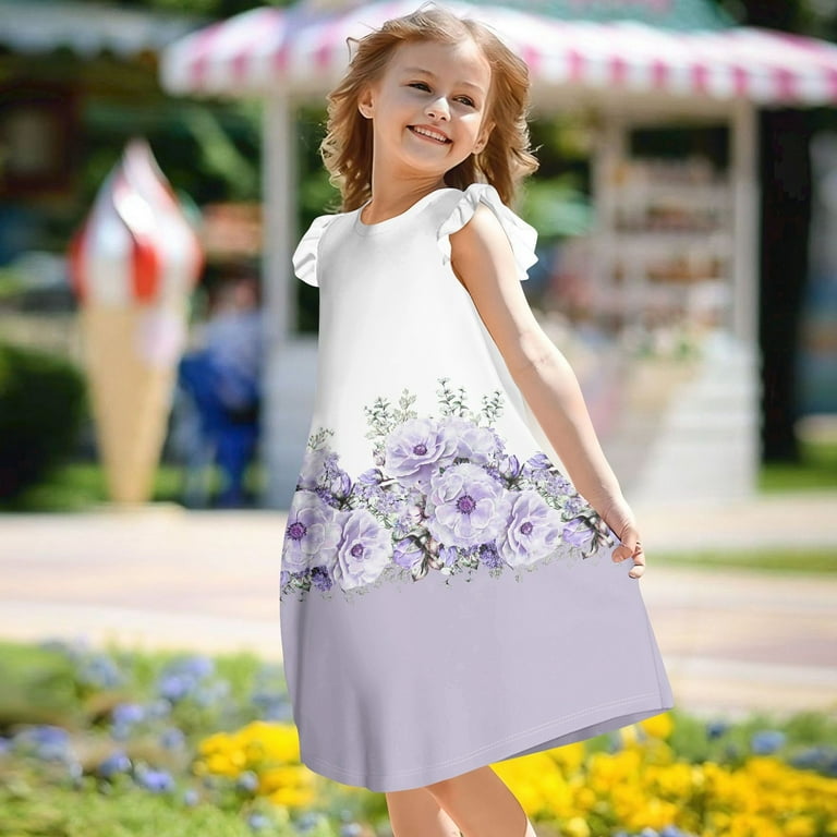 Divhosrg Girls Dresses Size 8, Party Dress for Girls, Flutter