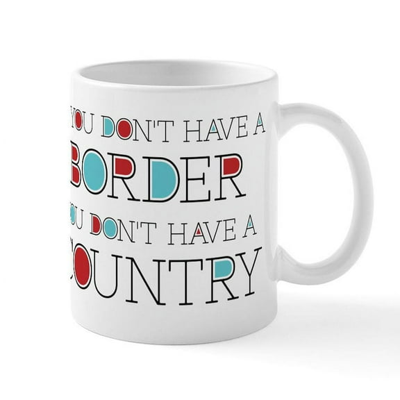 CafePress - No Border, No Country - 11 oz Ceramic Mug - Novelty Coffee Tea Cup