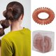 thumbnail image 5 of Anillo colorido para el cabello con alambre telefónico, banda para el cabello de alta elasticidad para mujer, cuerda (marrón), 5 of 8