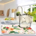 thumbnail image 5 of Cherries Flowers Peaches Dish Drying Mat Dish Drainer Rack Mats Water Absorbent Non-Slip Easy Clean Heat Resistant for Kitchen Counter, 5 of 8