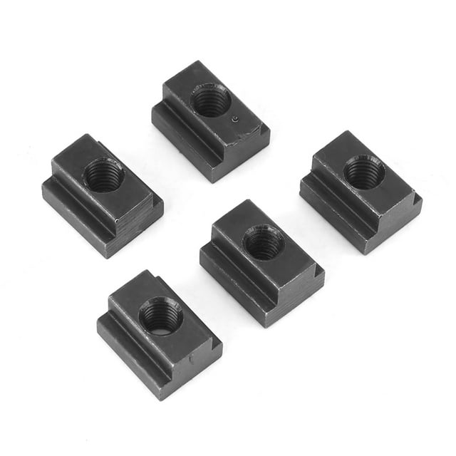 5Pcs 45 Steel Black T Slot Nuts M8 M10 Threads Connect Parts Aluminum Extrusions