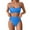 Sky Blue, variant on Huowey Womens High Waisted Swimsuits Bottom Padded Bathing Suits Bikini Sets Tops 2PCS Swimwear Summer Beachwear Honeymoon Cruise Trendy Wear