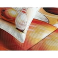 thumbnail image 4 of Ambesonne Bowling Quilted Bedspread Set 3 Pcs, Ball Crashing, King Size, Red Orange White, 4 of 5