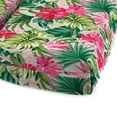 thumbnail image 2 of Jordan Manufacturing 72" x 22" Hibiscus Cider Beige Tropical Rectangular Outdoor Chaise Lounge Cushion with Ties and Hanger Loop, 2 of 9
