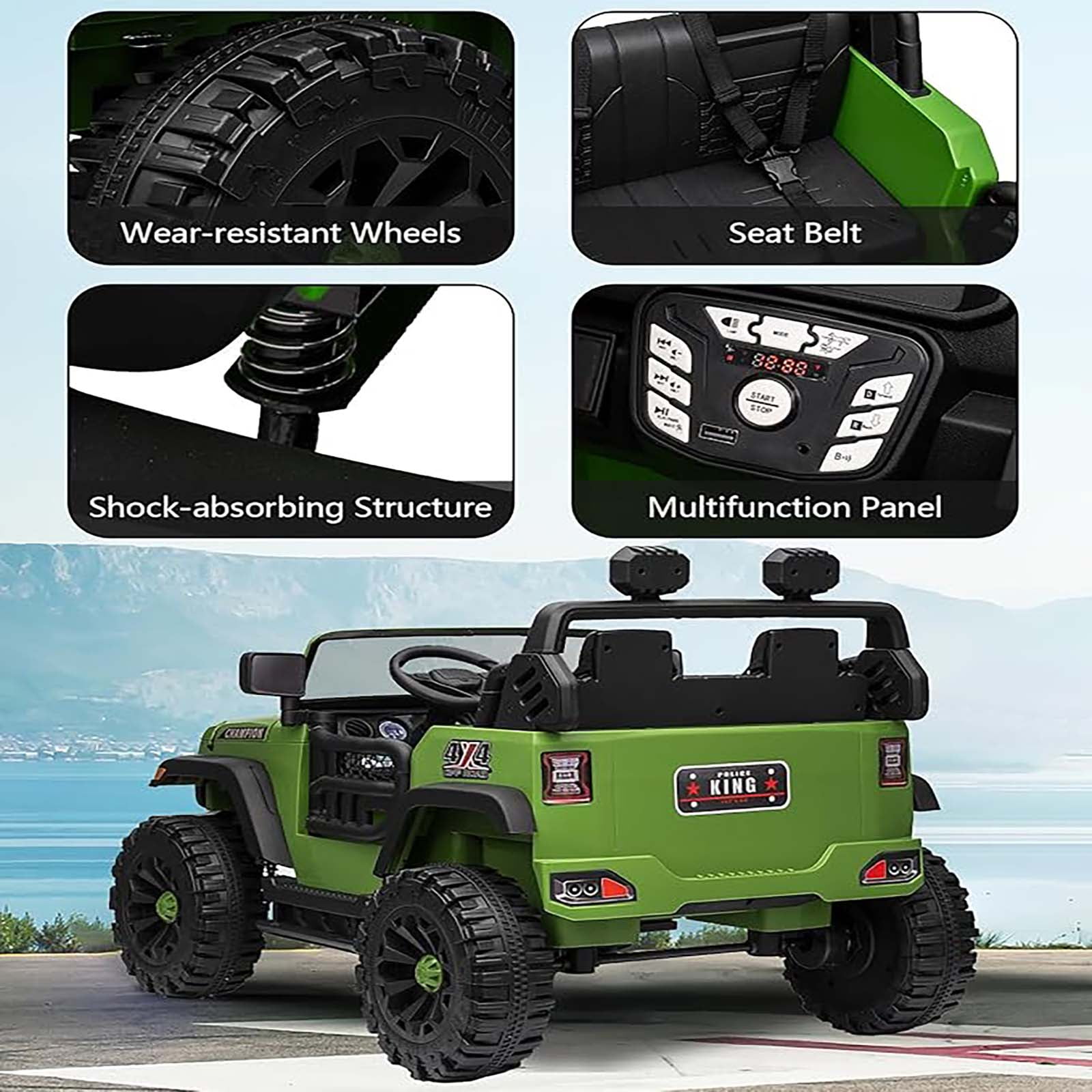 1 Plastic + Metal Electric Stroller Jc308 Two-SeatVehicle) Longwei Battery: 24V7Ah Motor: 200W*2 Hongji 24V1000Ma