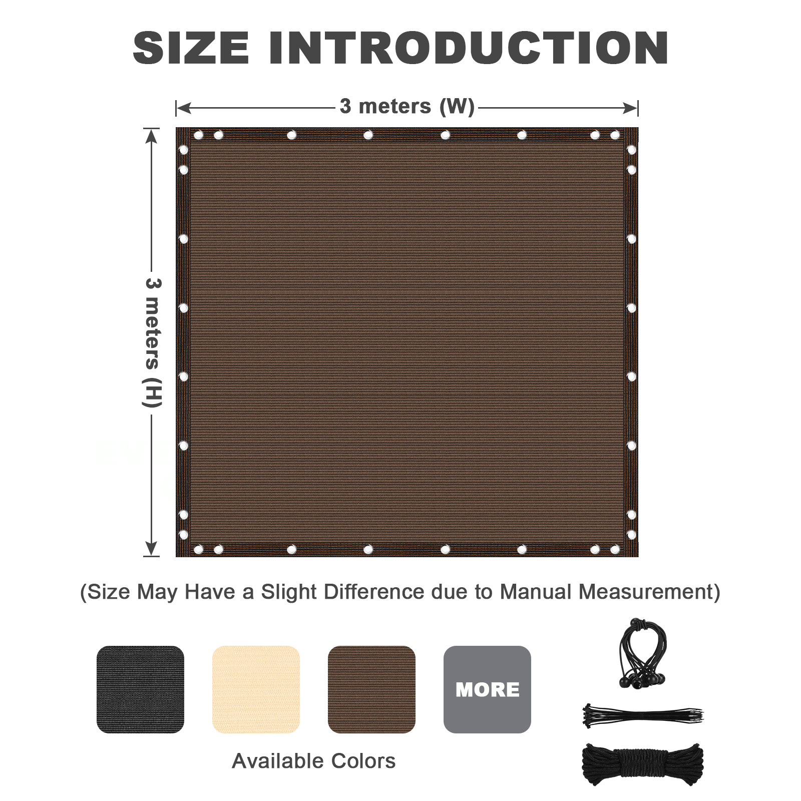 TOPCHANCES 70% Garden Shade Cloth, HDPE Mesh Tarp with Upgraded Grommets, UV-Resistant Outdoor Sun Shades for Greenhouse, Garden, Patio Plants, Pergola