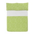 thumbnail image 1 of Leaf Microfiber Bedspread Set, Pattern with Leaves in the Springtime Greenery Bushes Ecology Garden Growth, Soft Bedding Set with Pillow Shams & Comforter, 3 Sizes, Apple Green White, by Ambesonne, 1 of 1