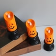 thumbnail image 6 of Halloween Pumpkin Skull Candle Holder Light,Pumpkin Skull Flameless Candle Lamp Party Bar Decoration Lamp,LED Pumpkin Skull Candlestick Light Halloween Horror Decoration, 6 of 9