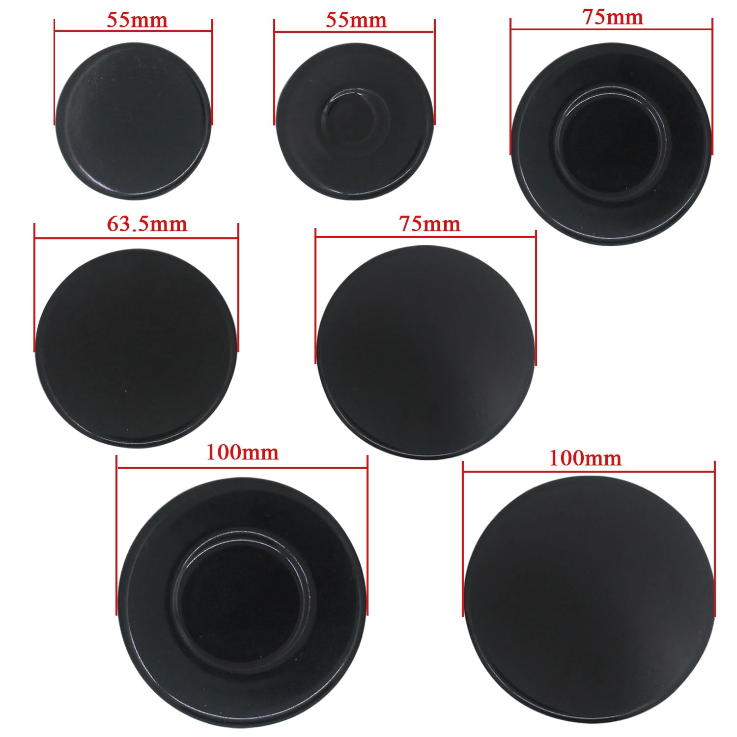 sabaf Induction Compatible Range Heat Diffuser Induction Compatible, Black, B 75mm