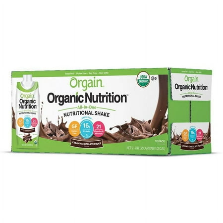 (3 pack) (3 Pack) Orgain Organic Nutrition Shake Chocolate Fudge, 11 Fl Oz
