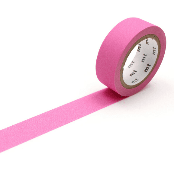 MT Solid Matte Washi Paper Masking Tape [Produced in Japan]: 3/5 in. x 23 ft. (Matte Pink)