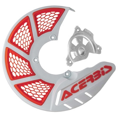 Acerbis X-Brake Vented Front Disc Cover with Mounting Kit White/16 KTM Orange for Yamaha YZ250 2002-2018