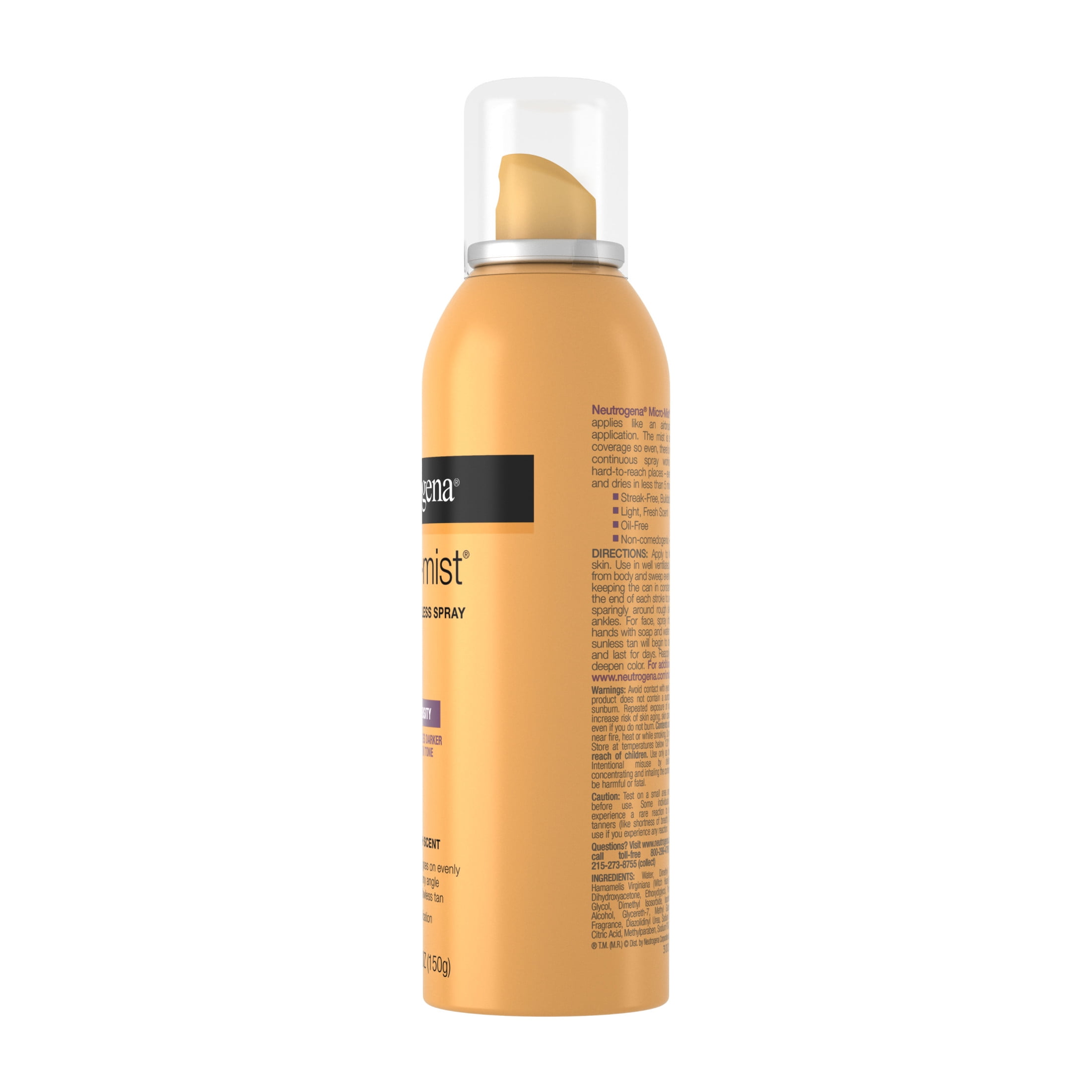 Neutrogena Micromist Airbrush Sunless Tanning Spray, Deep, 5.3 oz
