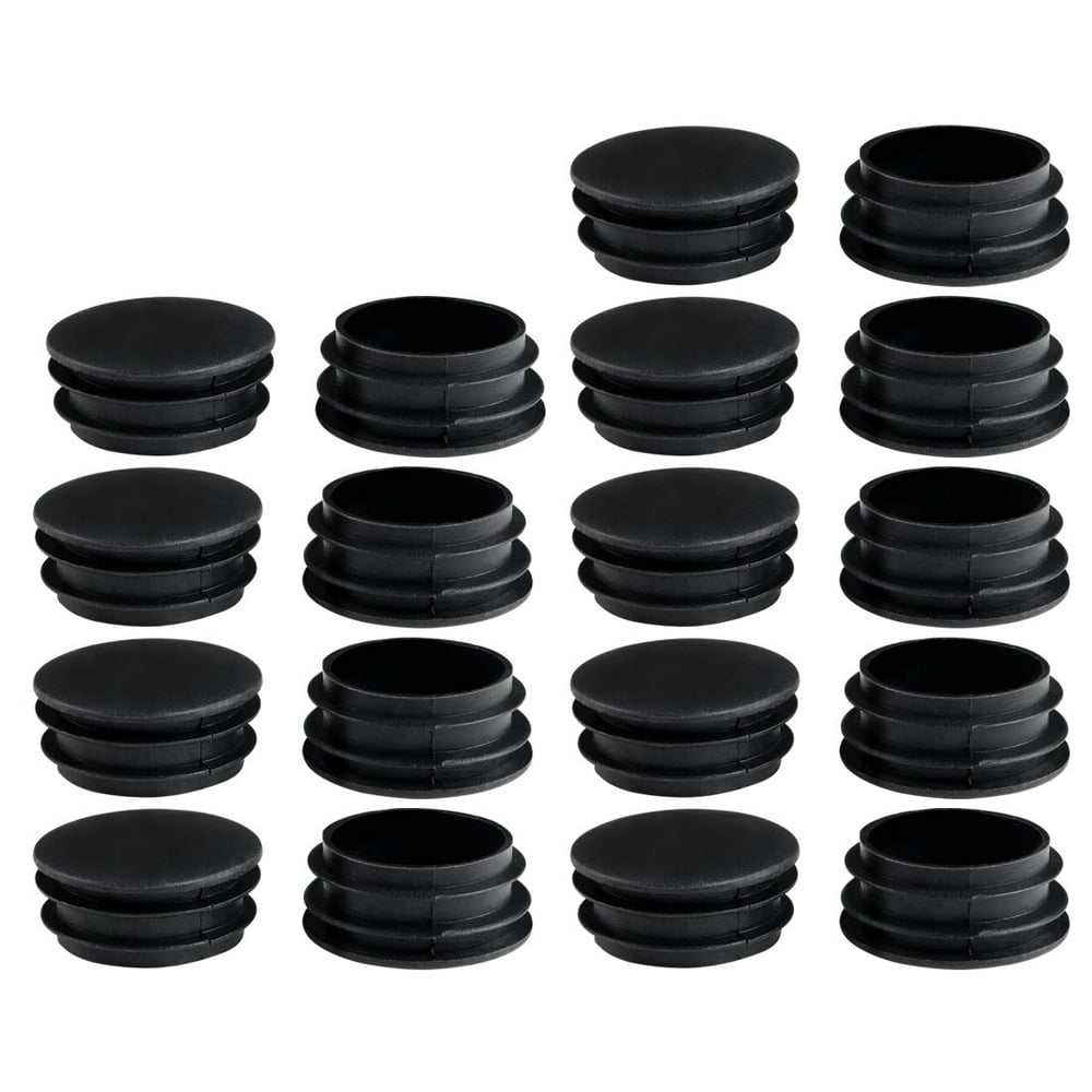 OD Plastic Round Ribbed Tube Inserts Pipe End Cover Protector 18pcs