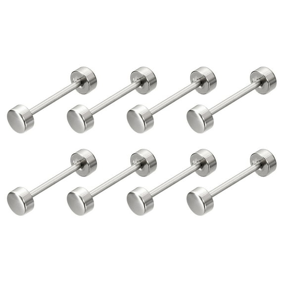 8Pack Metal Bag Strap Connect Buckles,25x35mm Purse Screw Fixing Rivets (Silver Tone)