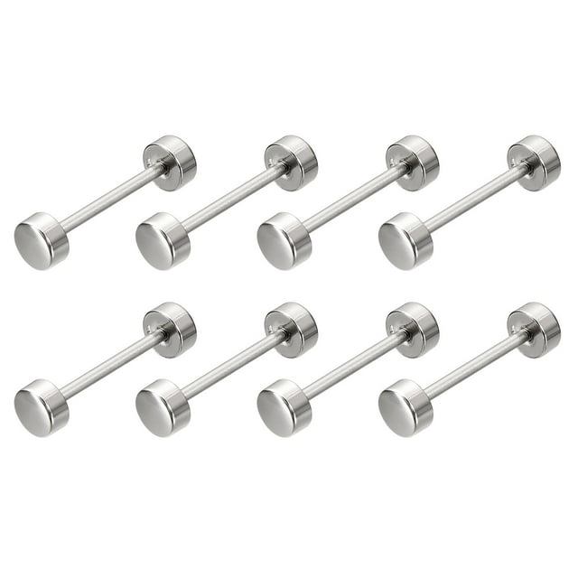 Unique Bargains 8Pack Métal Sac Sangle Connecter Boucles, 25x35mm Bourse Vis Rivets de Fixation (Ton Argent)