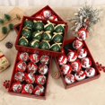 thumbnail image 2 of 12 piezas de adornos navideños de lujo de 8 cm con forma de bola, diseño de árbol de Navidad, decoración para fiestas, colgante de esferas navideñas de Año Nuevo 2024, 2 of 5