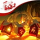 thumbnail image 1 of Christmas String Lights 6.6 Ft Wooden House String Lights With Carved Reindeer Patterns Warm Colored Light, 1 of 9