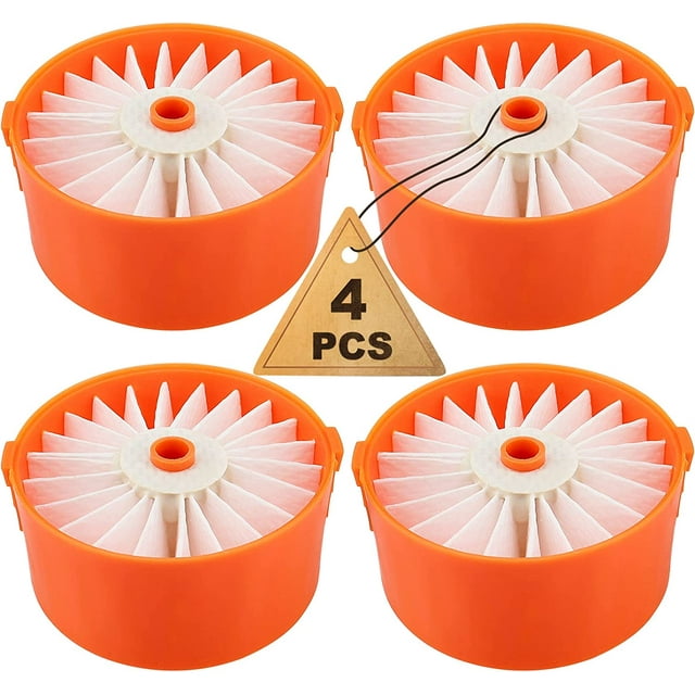 Paquete de 4 Elementos de Filtro para BLACK and*DECKER POWERSERIES Aspiradora de Varilla Inalámbrica BSV2020G, BSV2020P # N665227, Compatible con Crafts*man Filters, #N858184