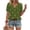 Army Green, variant on Womens Summer Boho Tops Casual V Neck Short Sleeve Blouses Floral Print Shirt Tie Front Flowy Vacation Clothes 2XL
