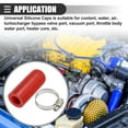 thumbnail image 3 of 1 Set Universal Car Silicone Coolant Cap with Clamp for Coolant Heater Bypass 0.55" 16mm ID, 3 of 6