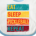 thumbnail image 4 of Inktastic Eat Sleep Pickleball Repeat Boys or Girls Baby Bib, 4 of 4