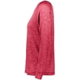 thumbnail image 4 of Holloway Sportswear L Womens Electrify 2.0 V-Neck Long Sleeve Tee Scarlet Heather 222717, 4 of 4