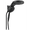 Matte Black, variant on Delta Universal Showering Components: HydroRain® H2Okinetic® 5-Setting Two-in-One Shower Head
