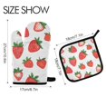 thumbnail image 2 of Yayeee Oven Mitts and Pot Holder Set of 2 Heat Resistant Kitchen Gloves Baking Hot Pad, Strawberry, 2 of 5