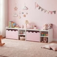 thumbnail image 4 of Costway Kids Bookshelf & Toy Storage Organizer,Wooden Toddler Book Rack with Movable Drawer Pink + White, 4 of 9