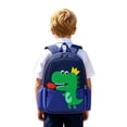 thumbnail image 3 of CUZIBR Kids Boys Cartoon Dinosaur Backpack Toddler Animal Lightweight Mesh Side Water Bottle Pockets Preschool Daypack Cute Toddler Back To School Everyday Use, 3 of 4