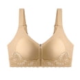 thumbnail image 2 of SOOMLON Push up Bras for Women Plus Supportive Front Close Brassiere Panel Lift Zipper Bralettes Daily Sports Bras, 2 of 9