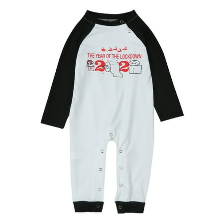 

Urobanpeeg Christmas Parent-child Pajamas Long Sleeve Pullover Plaid Trousers