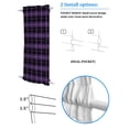 thumbnail image 3 of Purple Black Buffalo Check Blackout Curtains, French Door Curtains for Door Window, Farmhouse Modern Plaid Privacy Drapery for Patio/Sidelight Doors, 1 Panel with Tieback, 54 x 72 Inches, 3 of 6