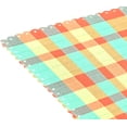thumbnail image 5 of Ryvnso Placemats Set of 6 Teal Checkered Dining Mats Heat-Resistant Non-Slip Washable Table Mat, 5 of 8