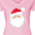 thumbnail image 4 of Inktastic Santa Claus, Smiling Santa, Santa Hat, Christmas Women's V-Neck T-Shirt, 4 of 5