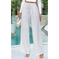 thumbnail image 2 of PRETTYGARDEN Womens Pants Elastic Waist Floral Lightweight Pants for Women Casual Wide Leg Pants Woman, 2 of 7